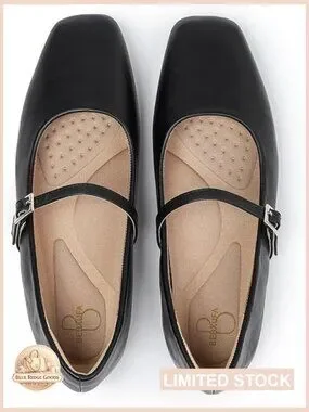 Shoes | Square Toe Mary Jane Ballet Flats With Adjustable Strap | Poshmark